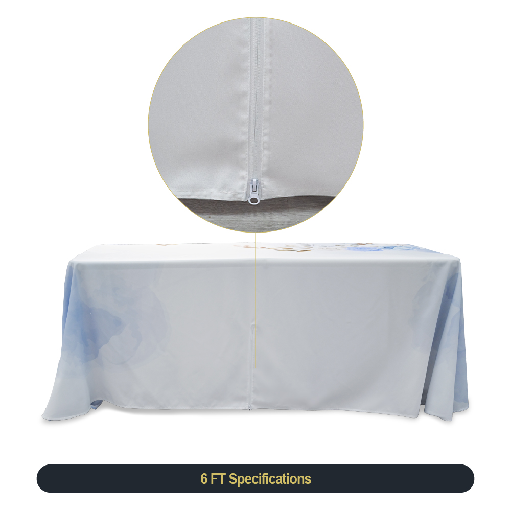 6ft Zipper Back Table Cover