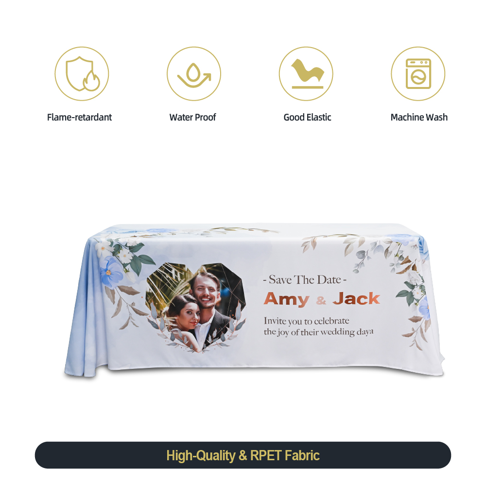 6ft Zipper Back Table Cover