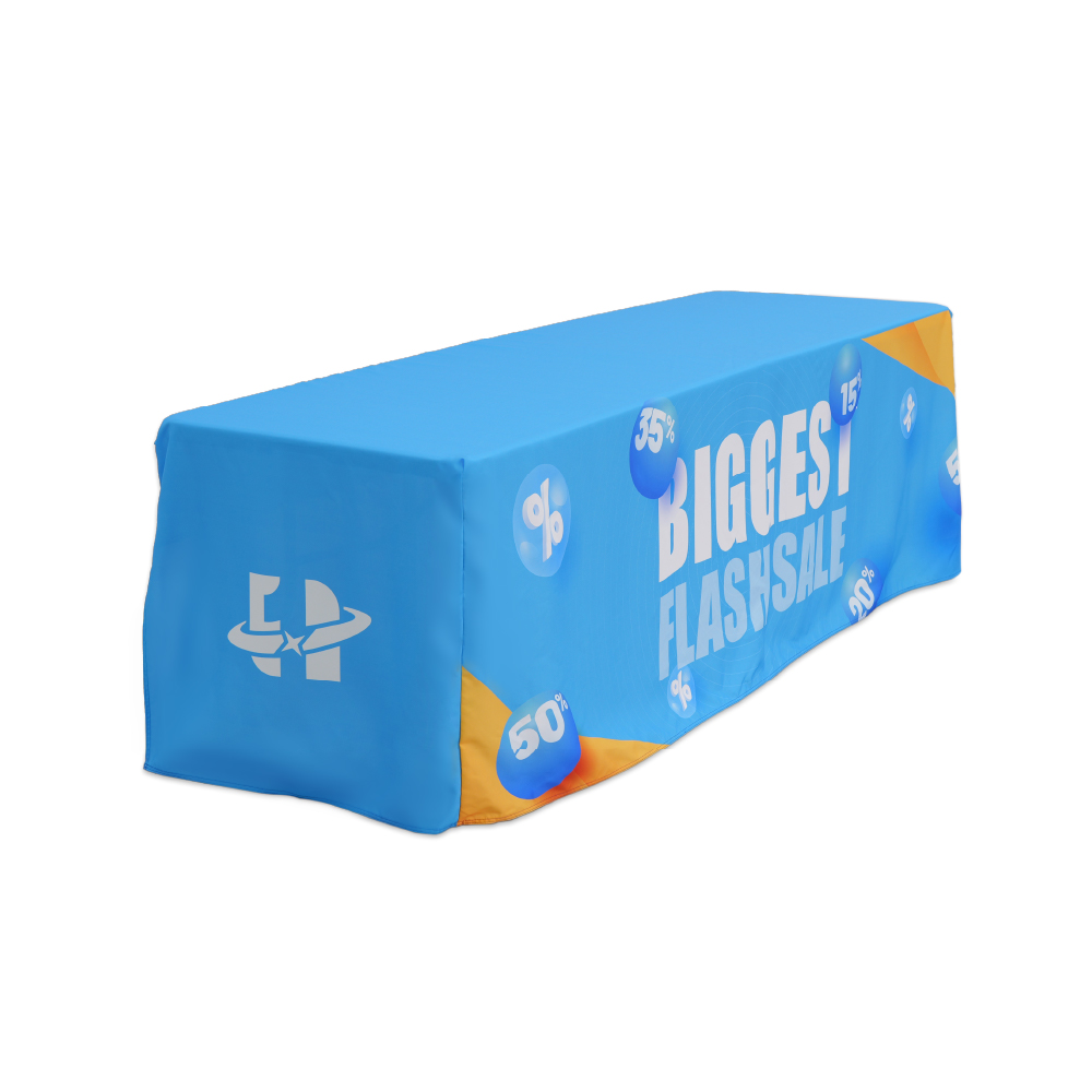 8ft 3-sided Fitted Table Cover