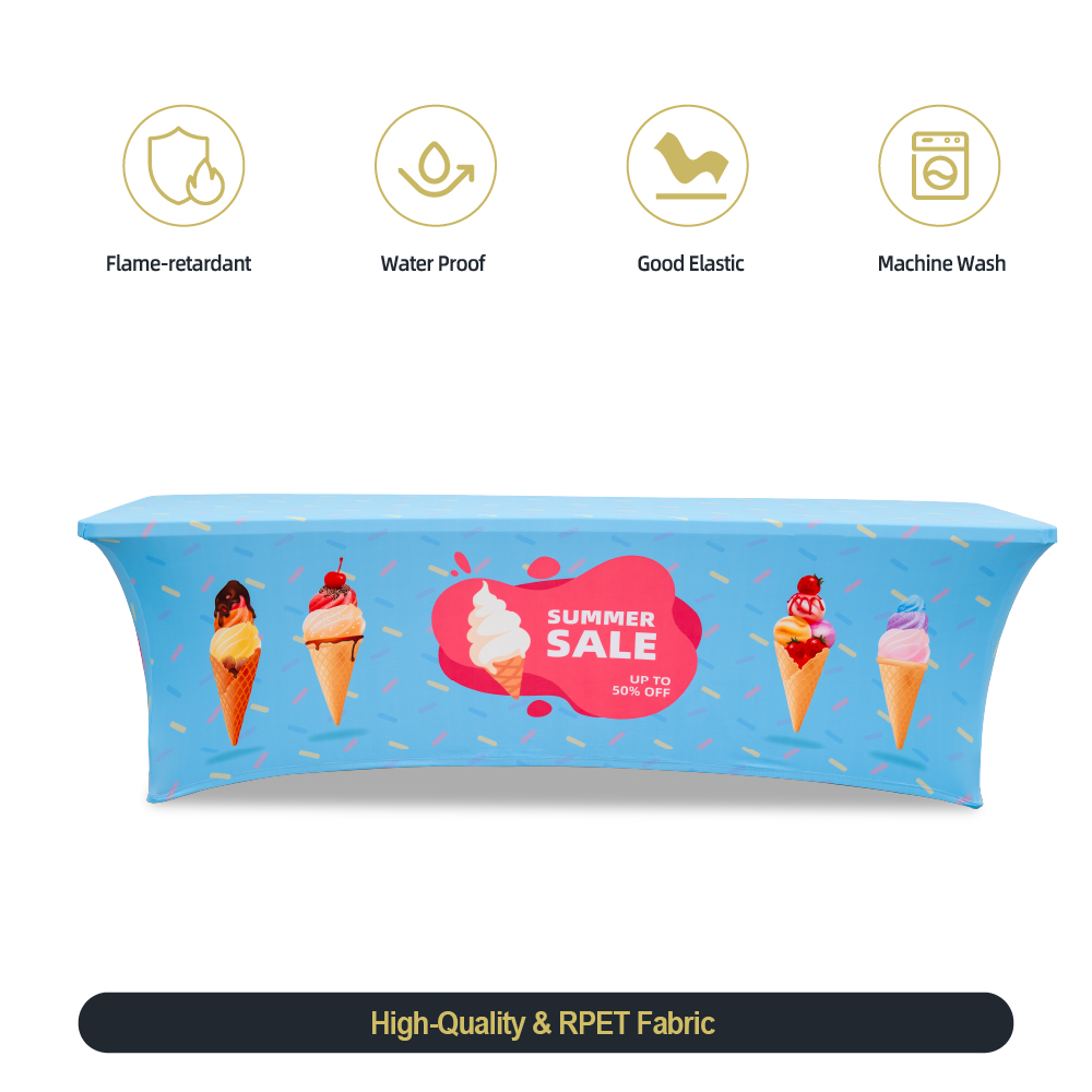 8ft 4-sided Stretch Table Cover
