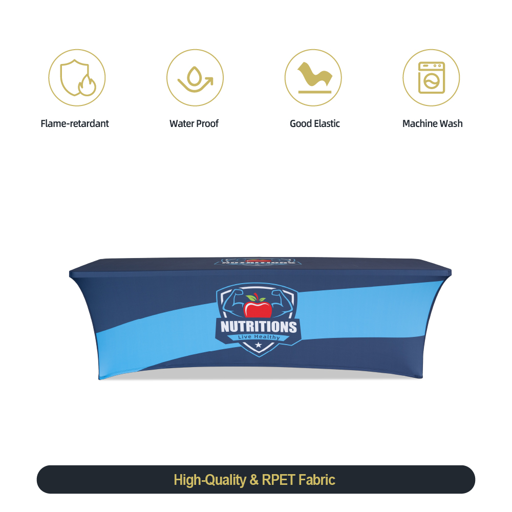 8ft 3-sided Stretch Table Cover