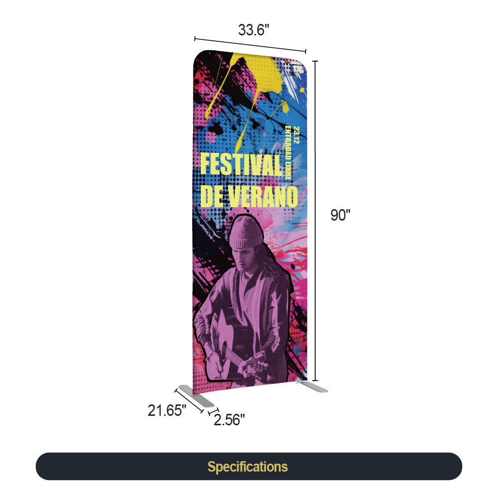 2.8ft Fabric Banner Stand