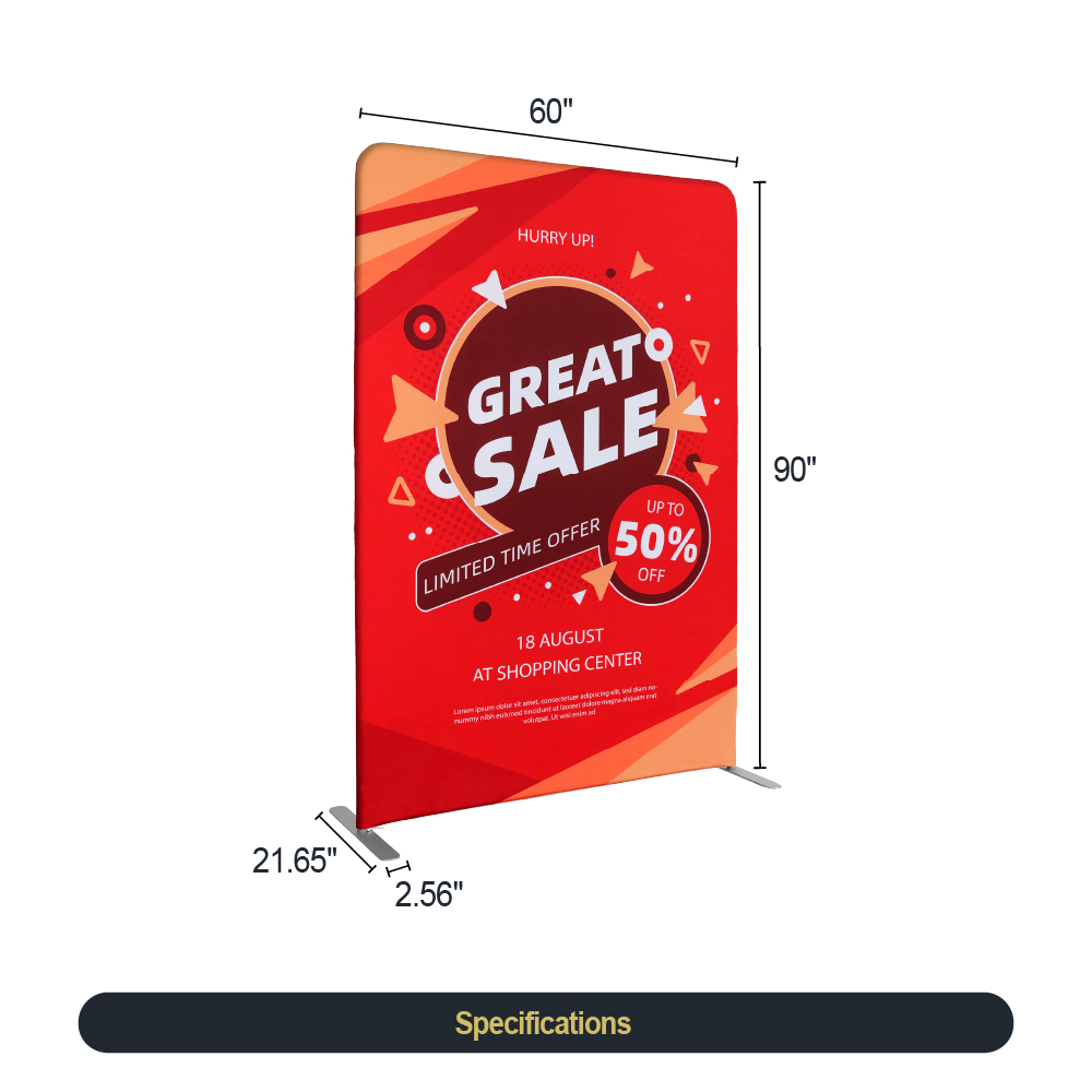 5ft Fabric Banner Stand