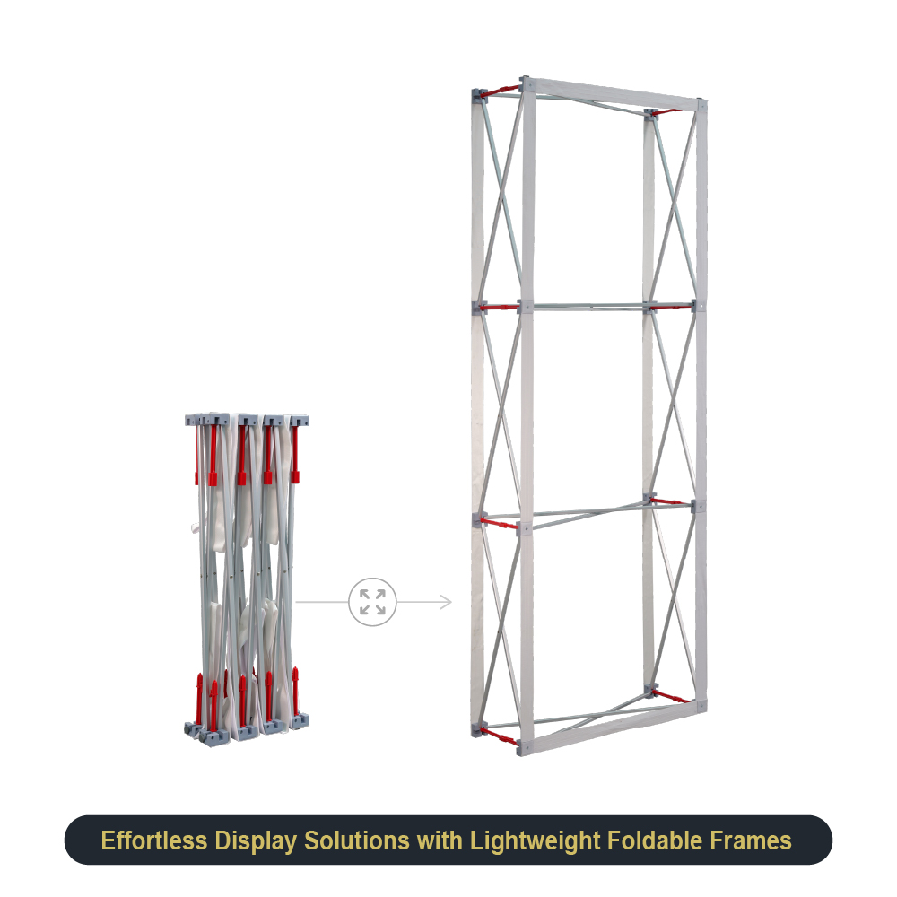 2.5ft Straight Fabric Popup Displays
