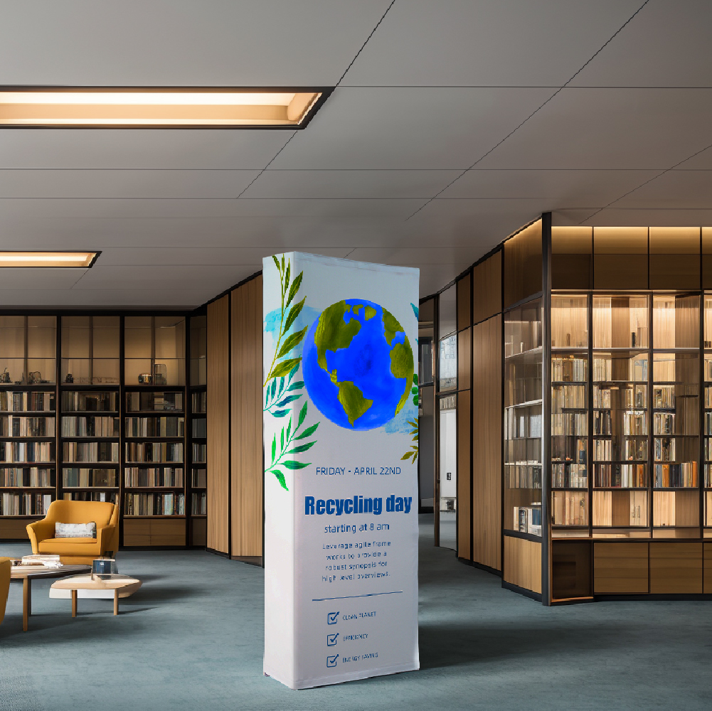 2.5ft Straight Fabric Popup Displays