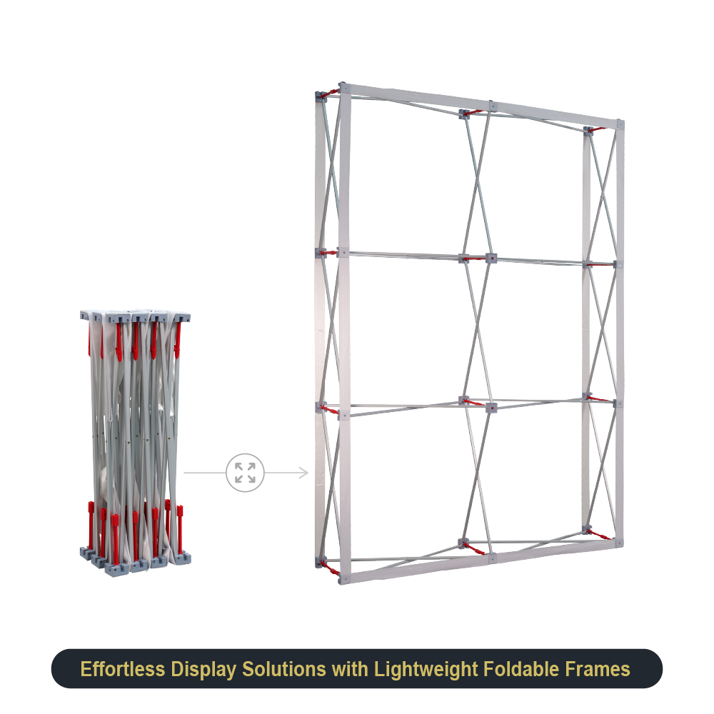 5ft Straight Fabric Popup Displays