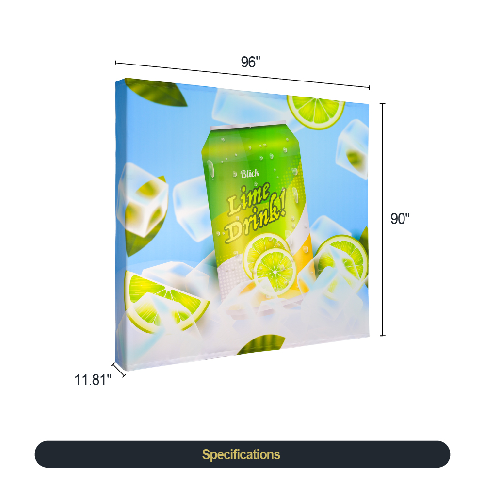 8ft Straight Fabric Popup Displays