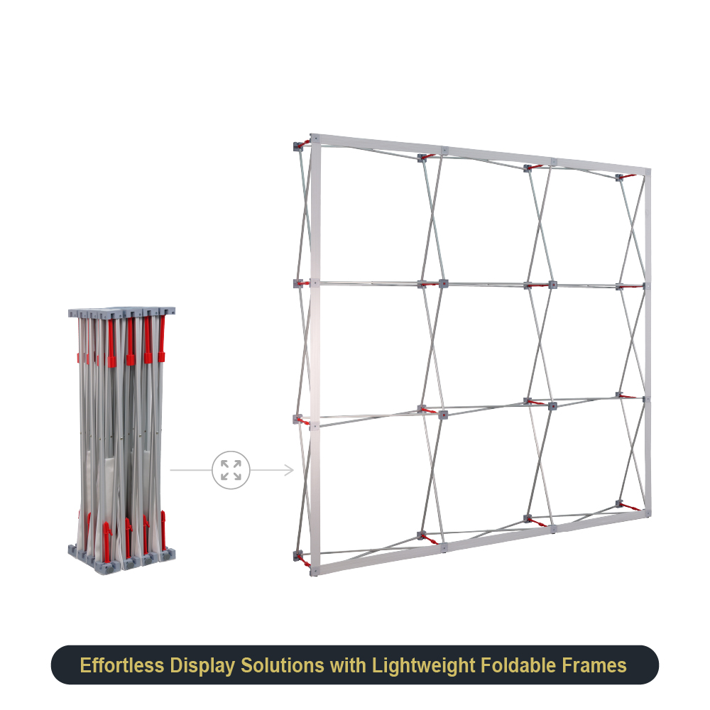 8ft Straight Fabric Popup Displays