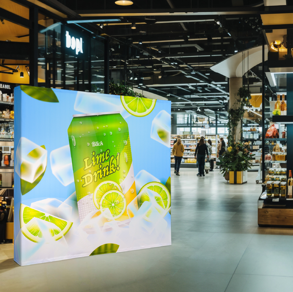 8ft Straight Fabric Popup Displays