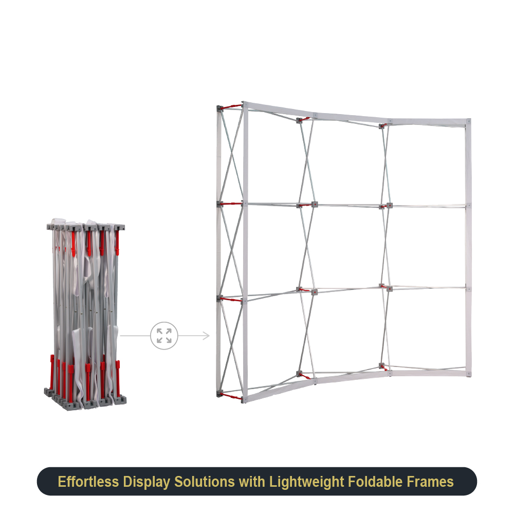 8ft Curved Fabric Popup Displays