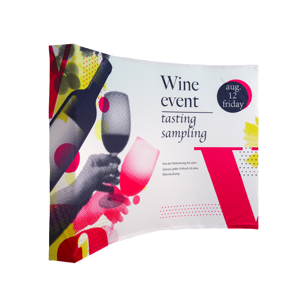 10ft Curved Fabric Popup Displays