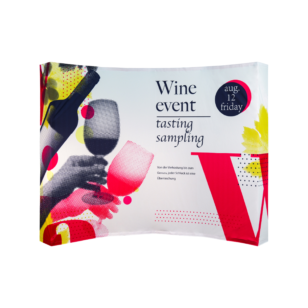 10ft Curved Fabric Popup Displays