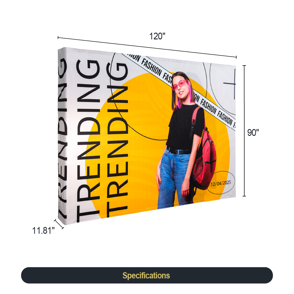 10ft Straight Fabric Popup Displays