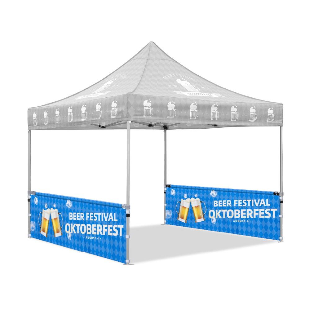 10x10 Custom Printed Half Wall
