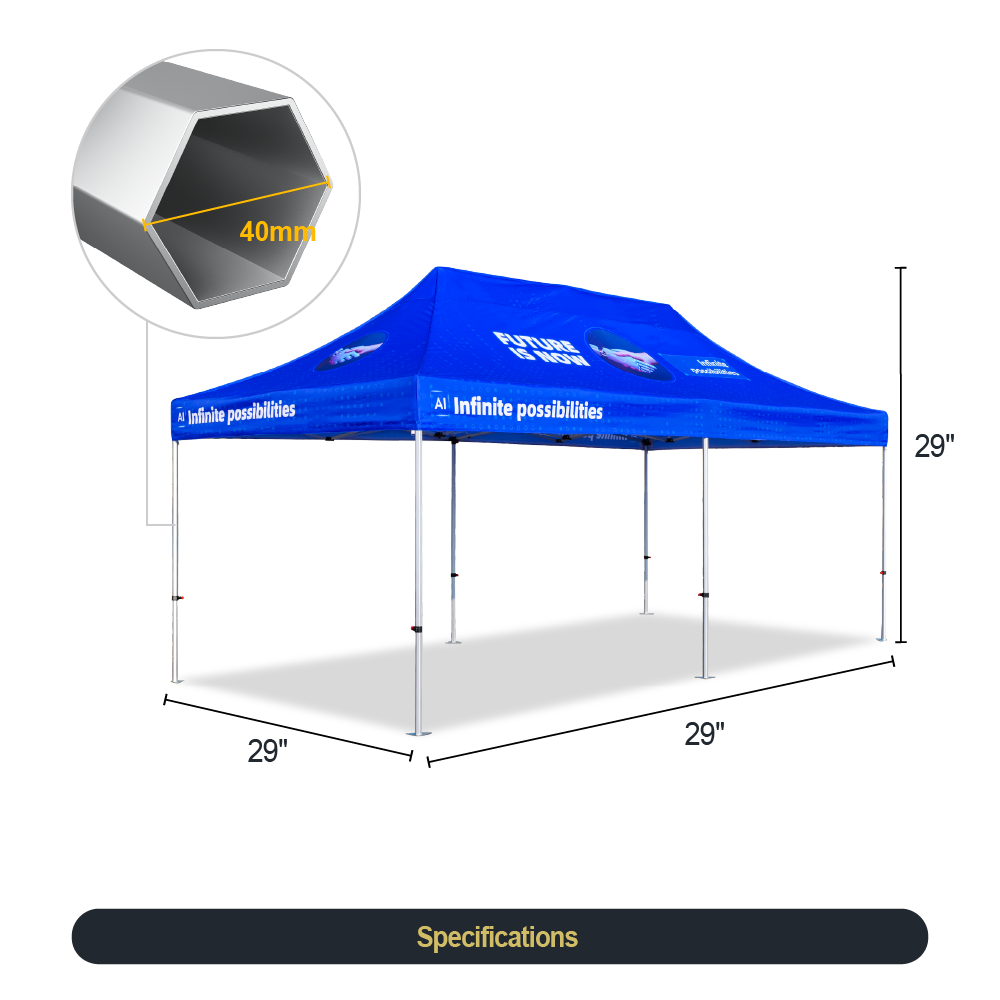 10x20 Custom Printed Canopy Tent