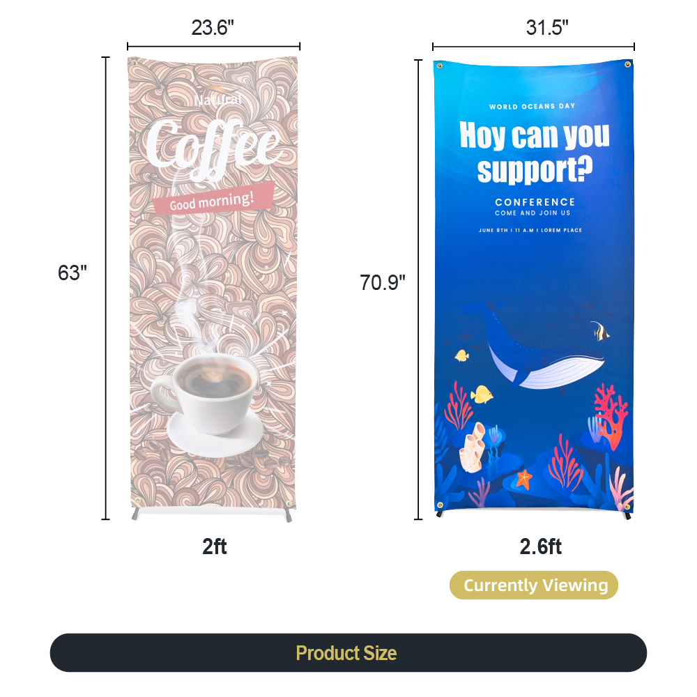 2.6ft X Banner