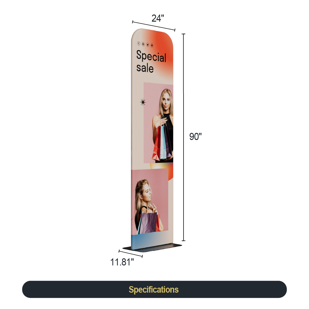 2ft Fabric Banner Stand-Premium