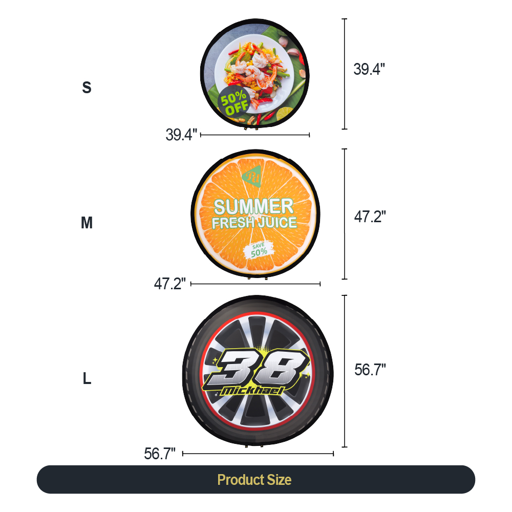 Round Pop Up A Frame