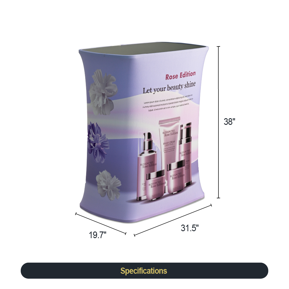 Square Fabric Display Counter
