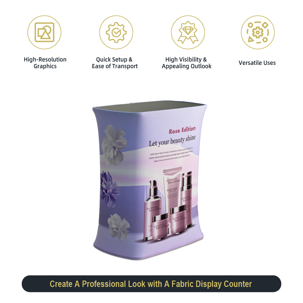 Square Fabric Display Counter