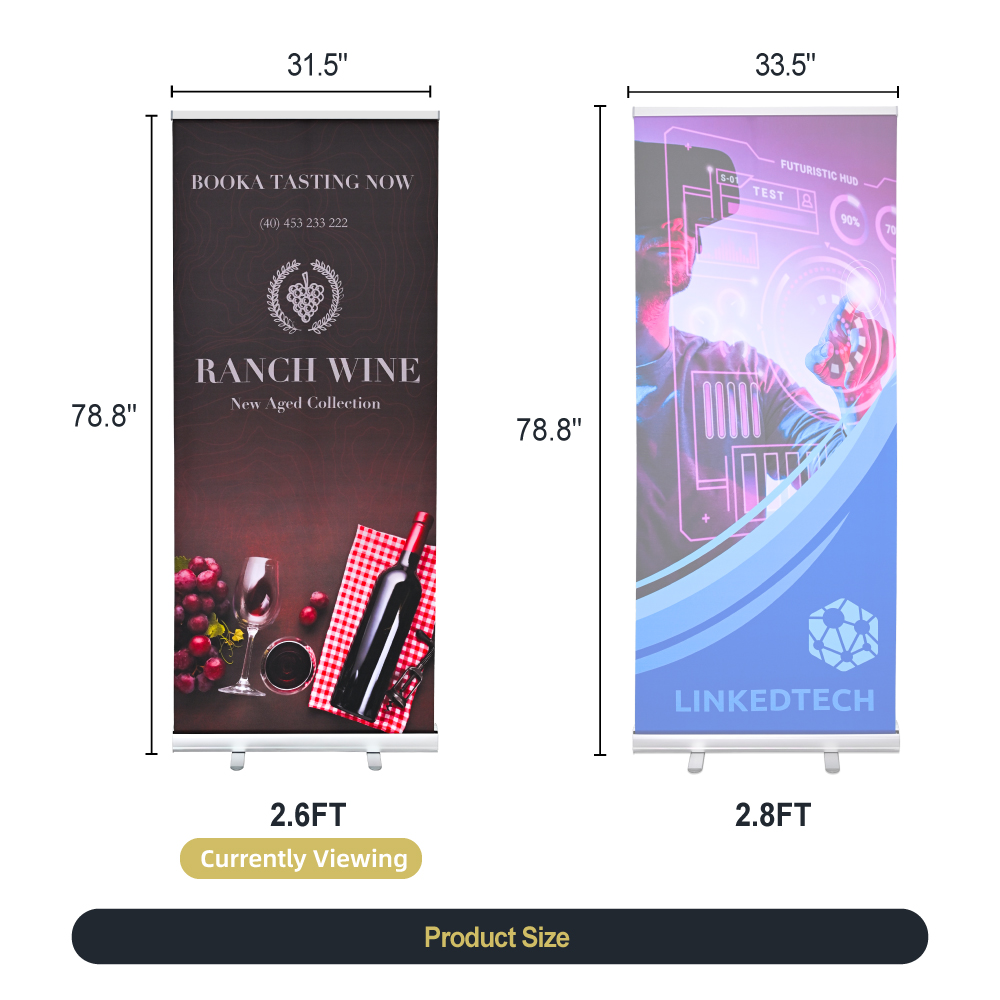 2.6ft Economy Roller Banner